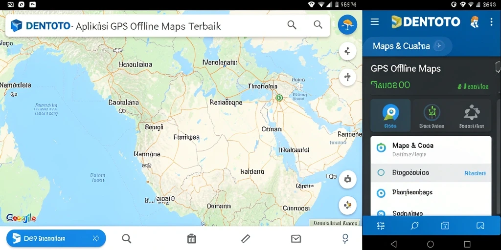 Antarmuka DENTOTO yang intuitif untuk GPS Offline Maps.