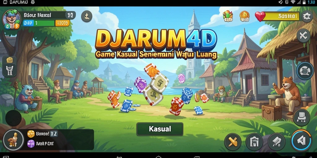 Antarmuka DJARUM4D yang cerah dan menarik untuk game Kasual.