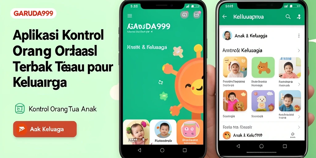 Tampilan antarmuka GARUDA999 yang sederhana dan informatif untuk kontrol orang tua.
