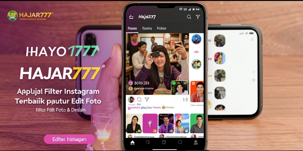 Tampilan antarmuka menarik dari aplikasi Filter Instagram HAJAR777.