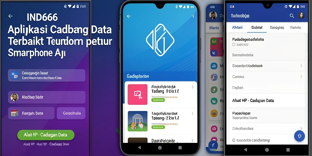 Tampilan antarmuka IND666 untuk cadangan data yang intuitif.