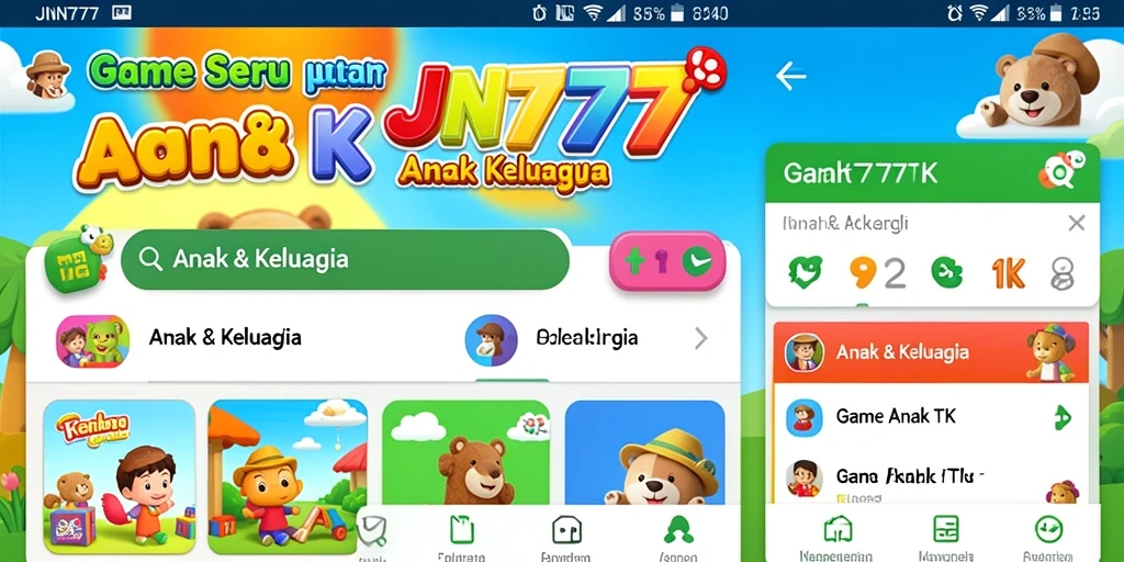 Screenshot utama JNT777 menampilkan antarmuka permainan yang ceria dan interaktif.