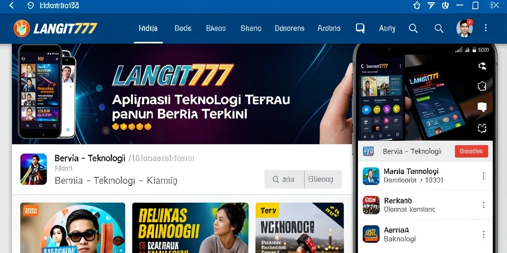 Tampilan antarmuka LANGIT777 yang modern dan informatif.
