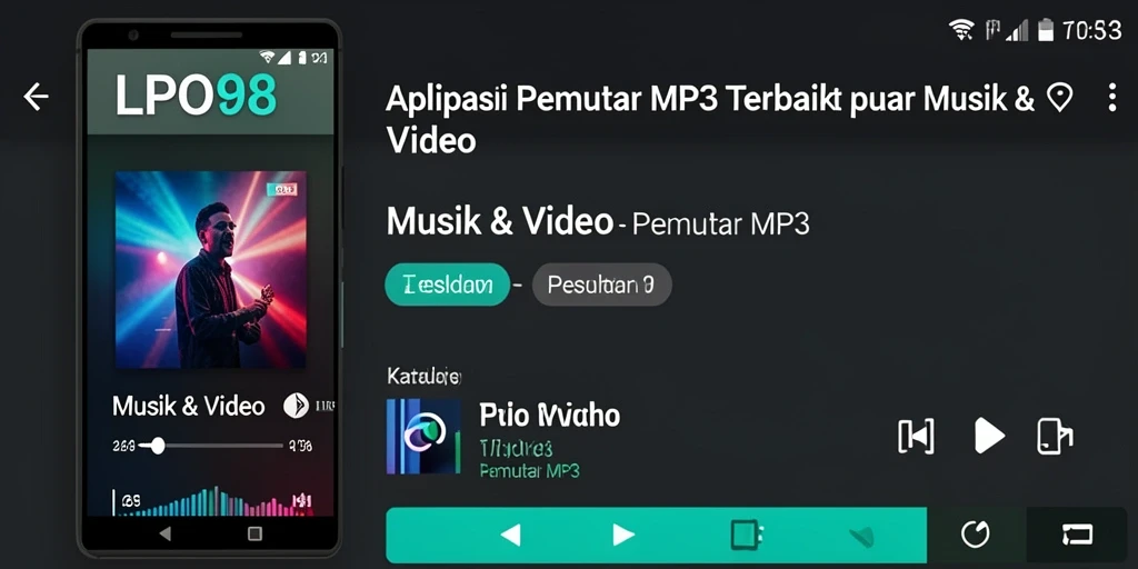 Antarmuka pengguna LPO88 yang elegan dan intuitif untuk Pemutar MP3.