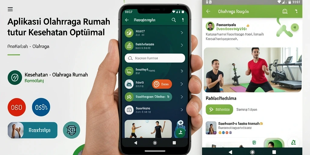 Antarmuka aplikasi PRG007 yang mudah digunakan untuk olahraga rumah.
