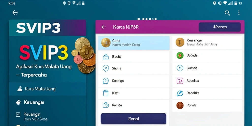 Tampilan antarmuka SVIP3 yang sederhana dan informatif untuk Kurs Mata Uang.